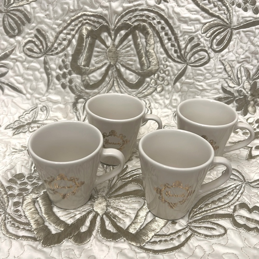 Harrods - porcelain set of 4 espresso cups - NWOT